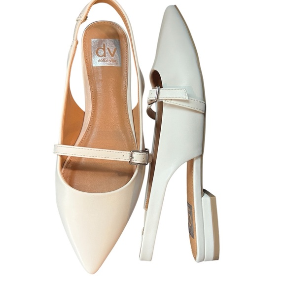 Dolce Vita Women's Ivory Carder Slingback Flats 7.5 NWOB - Picture 2 of 6